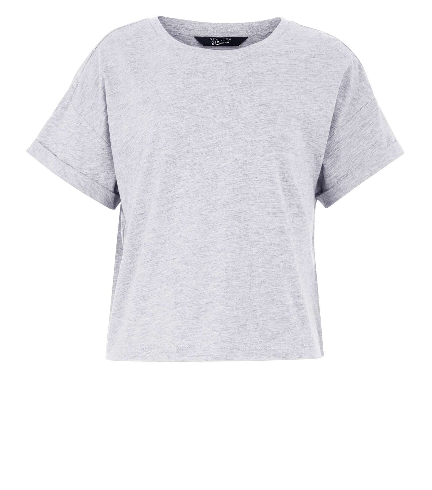 Girls Grey Roll Sleeve T-Shirt Image 4