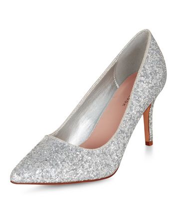 silver glitter shoes