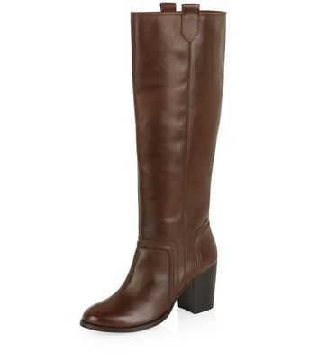 new look tan knee high boots
