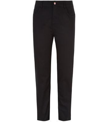 ladies black straight leg jeans