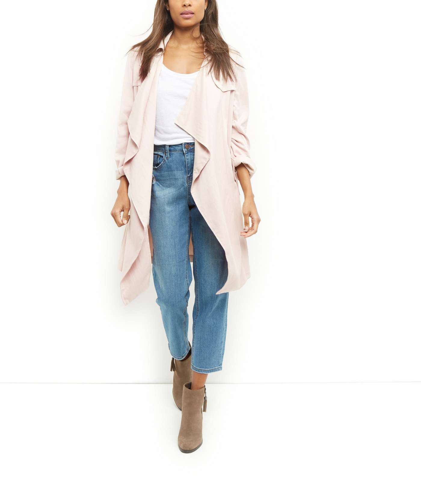 Shell Pink Waterfall Duster Coat  Image 3