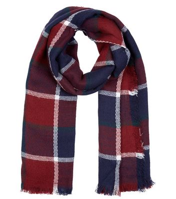 red check scarf womens