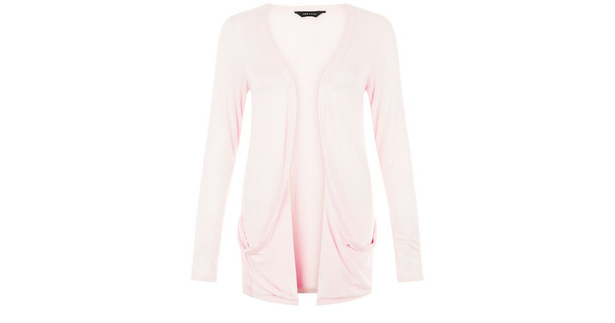 Shell Pink Boyfriend Cardigan New Look