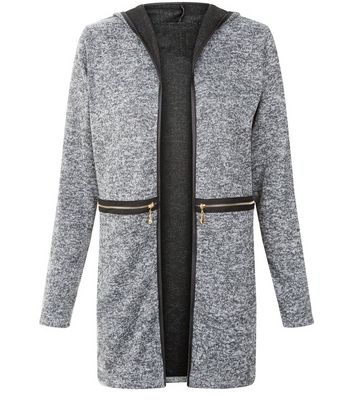 hooded cardigan new look