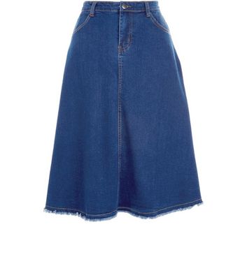 new look denim midi skirt