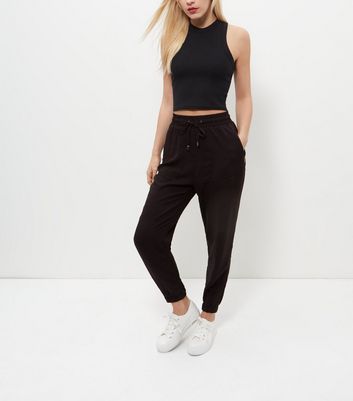 petite black joggers