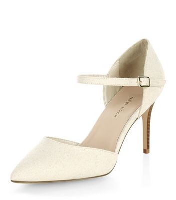 new look cream heels