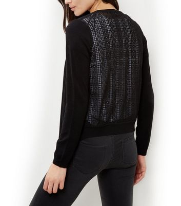 New look store black lace cardigan