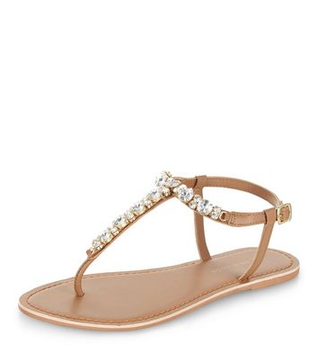 wide fit diamante sandals