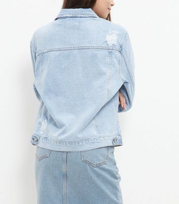 new look ripped denim jacket