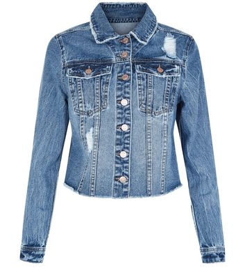 new look ripped denim jacket