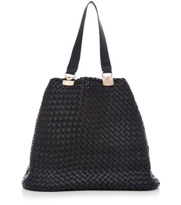 Black Woven Tote Bag | New Look