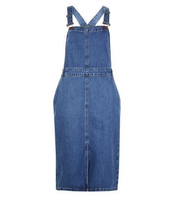 blue denim midi dress