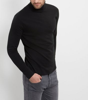 black high neck top mens