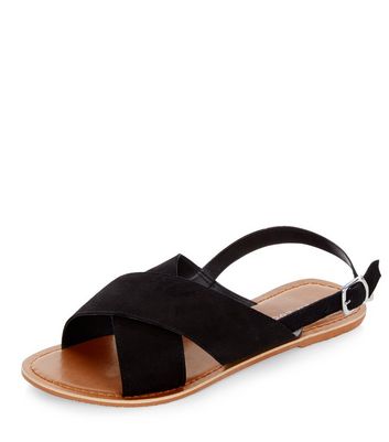 black suede sandal