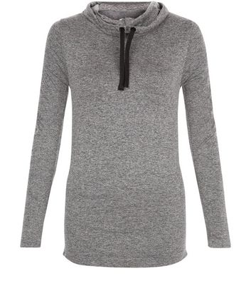 cowl neck sports jumper