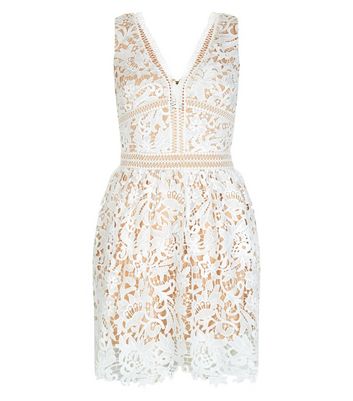 new look white skater dress