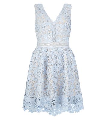 new look blue lace dress