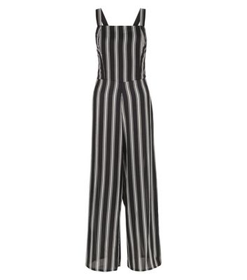 wide leg pinafore jumpsuit