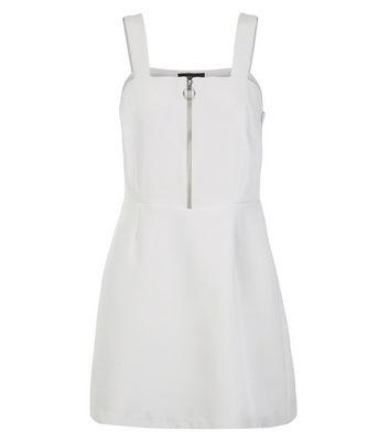 new look grey pinafore