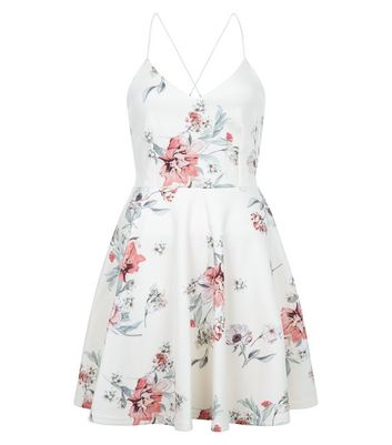 new look white skater dress