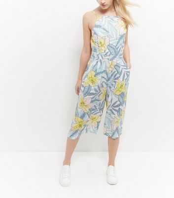 new look denim culotte jumpsuit