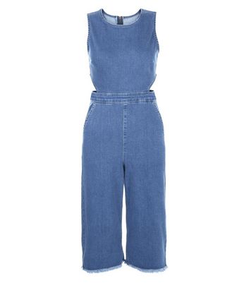 new look petite denim jumpsuit