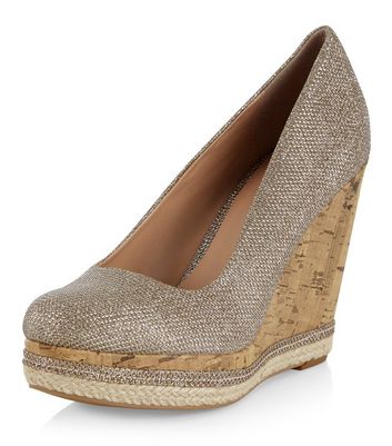 newlook gold wedges