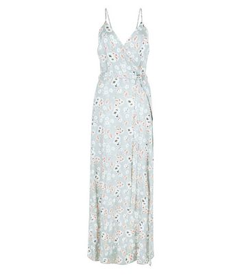 green floral print maxi dress