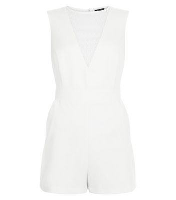 white playsuit new look