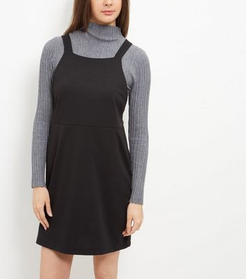 new look black pinafore