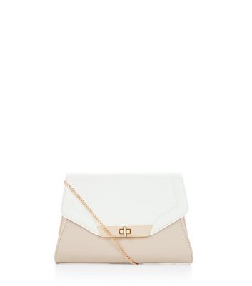 cream clutch bag new look