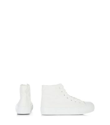 white flatform plimsolls