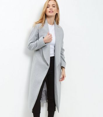 petite belted wrap coat