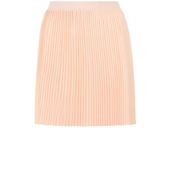 new look pink pleated skirt