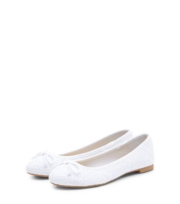 new look white ballet pumps