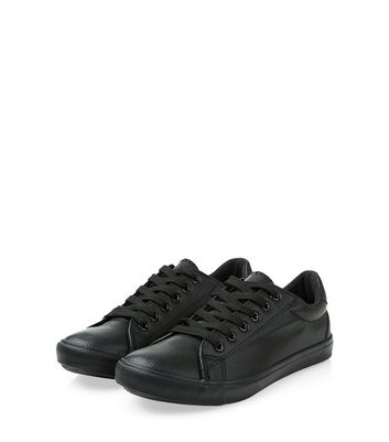 Mens 2024 leather plimsolls