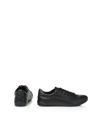 Leather plimsolls sales