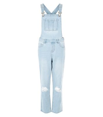 light blue dungarees