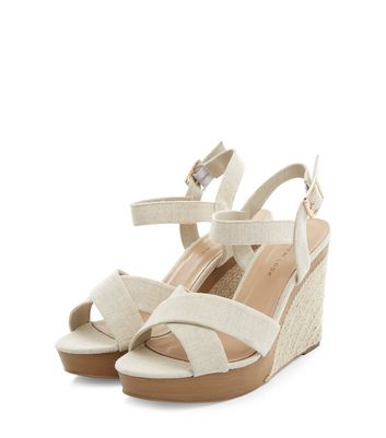 cream wide fit sandals