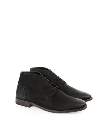 Black Suede Lace Up Chukka Boots | New Look