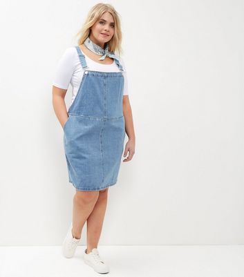 new look curve pinafore dress