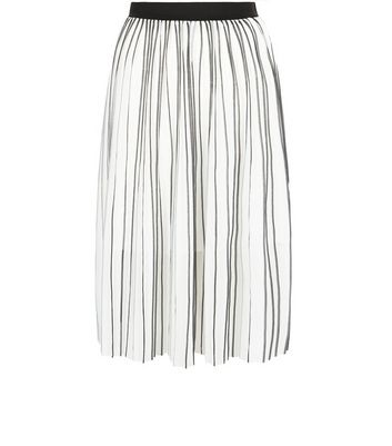 new look white pleated skirt