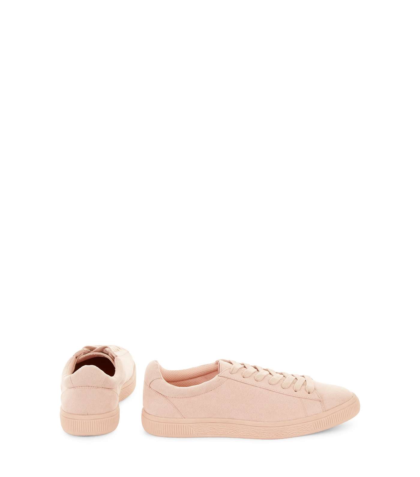 Pink Suedette Trainers  Image 4