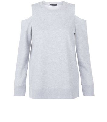 grey cold shoulder sweatshirt