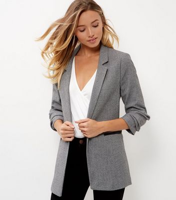 ruched sleeve jacket