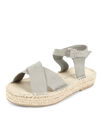 grey espadrilles sandals