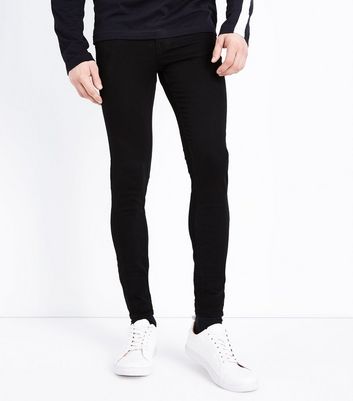 mens black super skinny stretch jeans