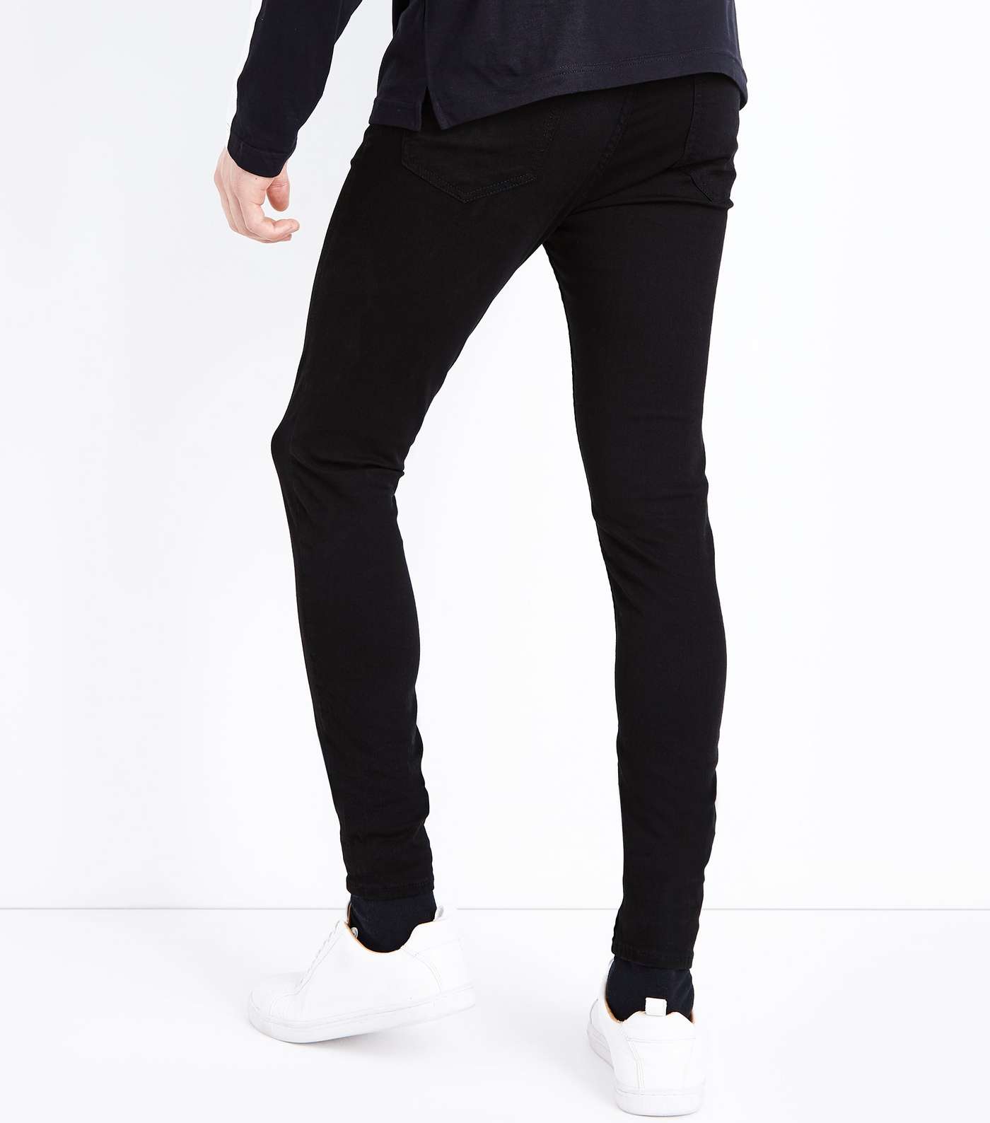 Black Super Skinny Stretch Jeans Image 3