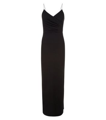 black maxi dress with side split